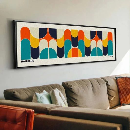 Unframed Colorful Bauhaus Wall Decor