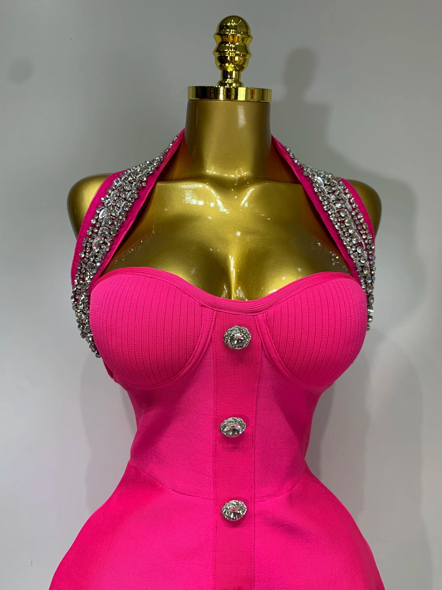 Backless Beading A Line Bandage Dress
