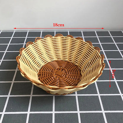 Solid Wood Round Dessert Plate