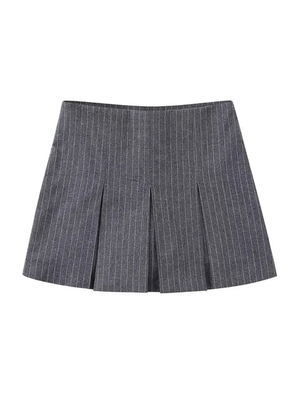Pleated Short Skirt
