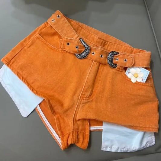 Pantalones cortos de mezclilla de talle alto