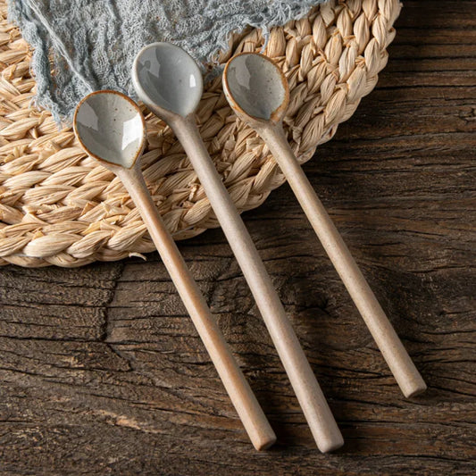 Vintage Japanese Ceramic Small Spoon
