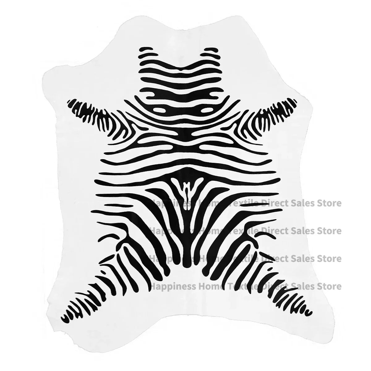Irregular Faux Cowhide Light Luxury Lounge Rug