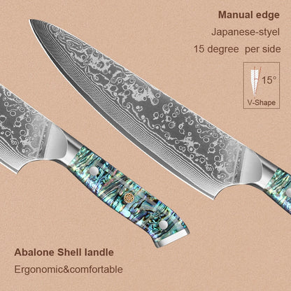 67 Layers Damascus Steel Kitchen Chef Knife Set