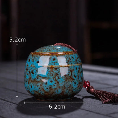 Painted Tea Canister