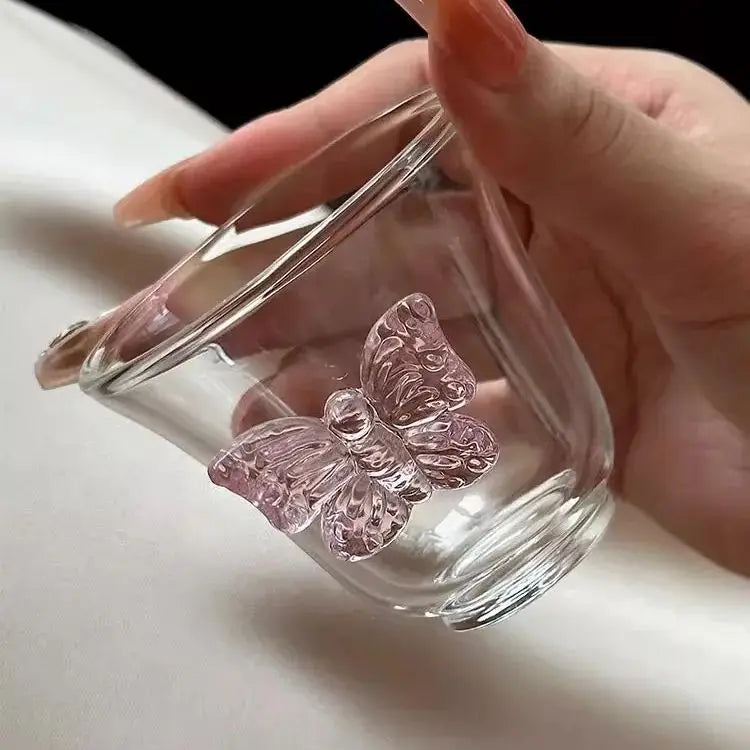 3D Sculpture Butterfly Glass Teapot