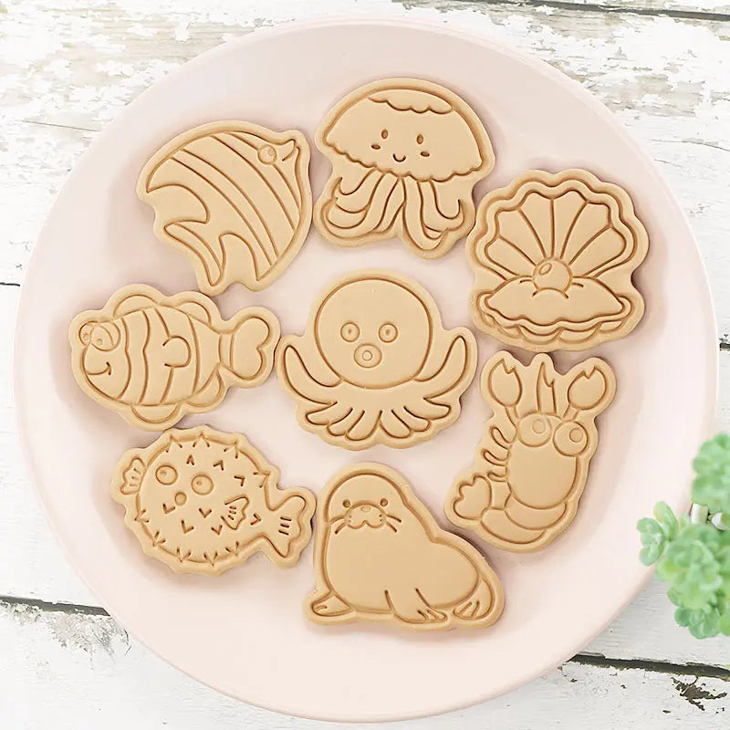 8 Pcs/set Marine Animal Cookie Cutters