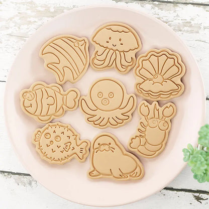 8 Pcs/set Marine Animal Cookie Cutters