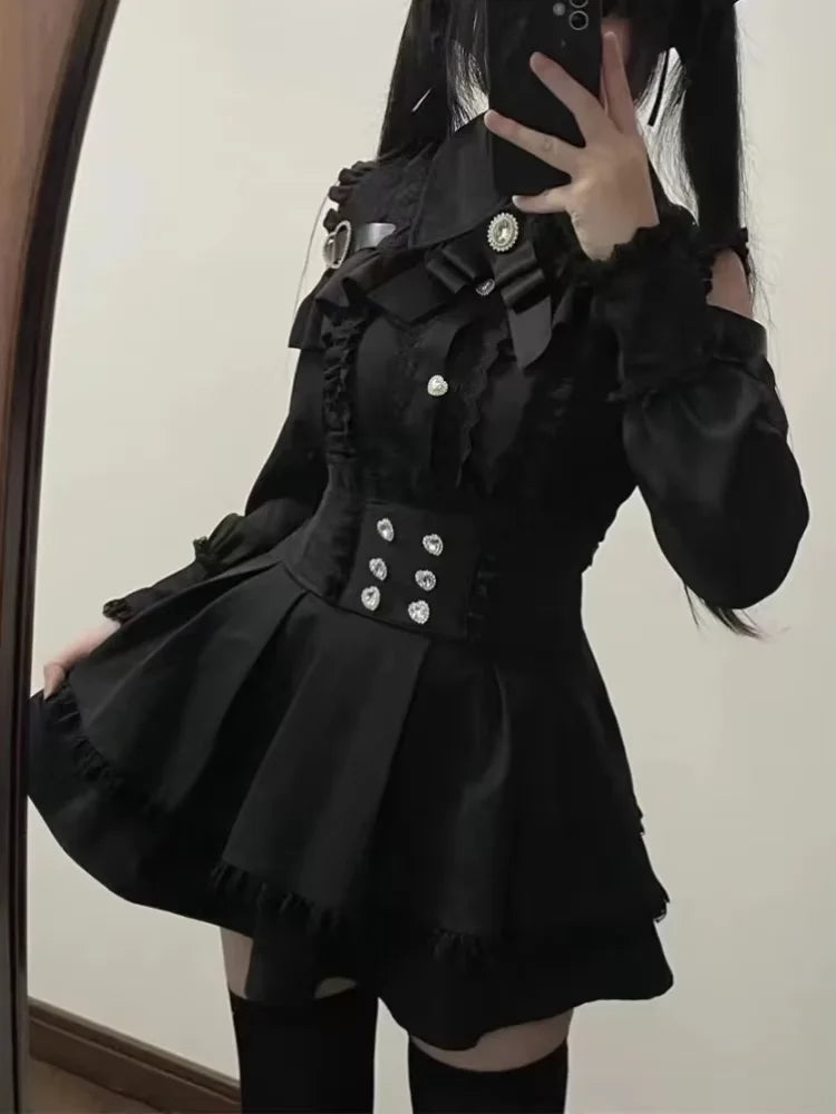 Lace Ruffles Strap Dress