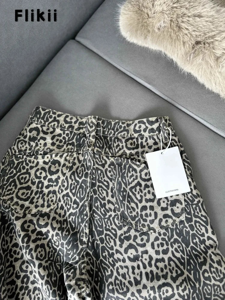 Leopard High Waist Jeans