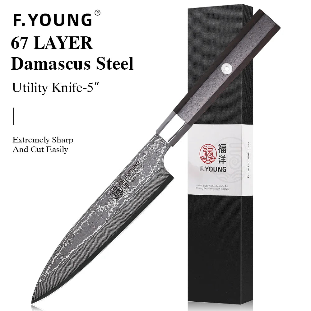 Damascus Steel Professional Kitchen Knives