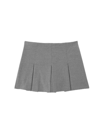 Pleated Short Skirt