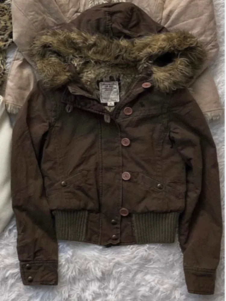 fur hooded jacket