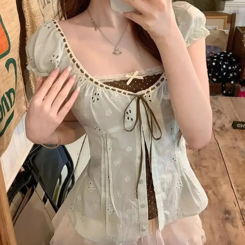 Camisa de dos piezas simulada