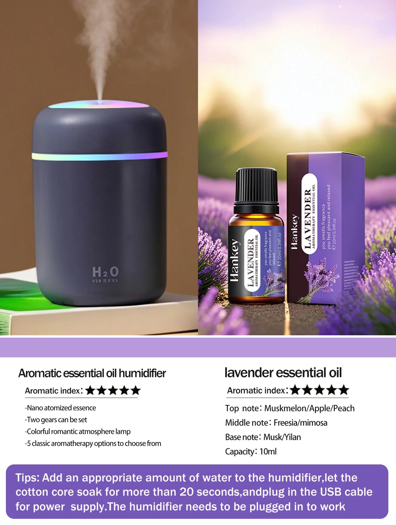 Difusor de aromaterapia de 300 ml