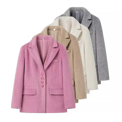 Turn Down Collar Coat
