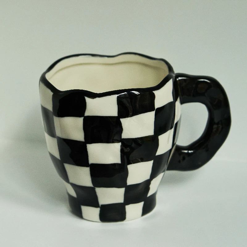 Irregular Hand-painted Flowers Mug