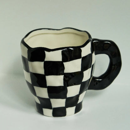 Irregular Hand-painted Flowers Mug
