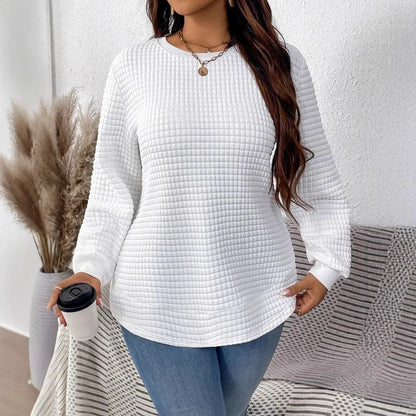 Checkered Pullover Sweatshirt