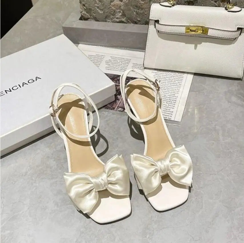Silk Bow Sandals