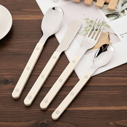 4Pcs Acrylic Handle Flatware