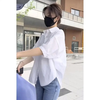 Loose Button Up Long Sleeve Oversize Shirt
