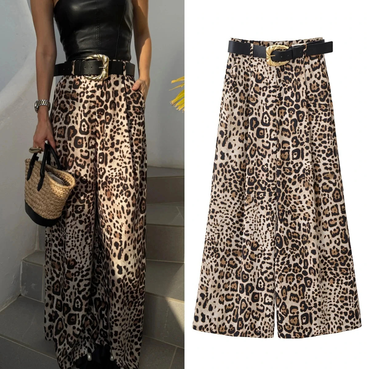 High Waist Wide Leg Pants