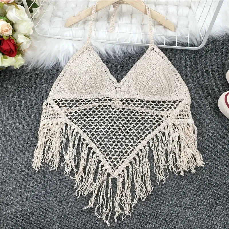 Top de tirantes finos HollowTassel