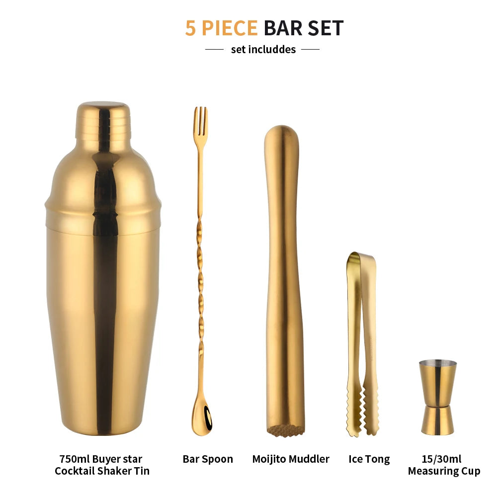 Stainless Steel Rainbow Boston Cocktail Set