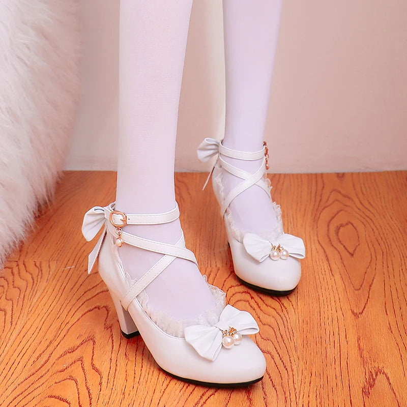 Cross Strap Spike High Heels