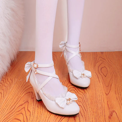 Cross Strap Spike High Heels