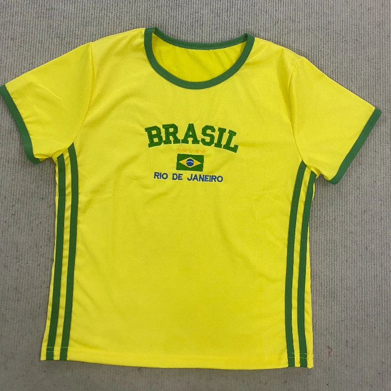 Conjunto bordado Letras brasileñas