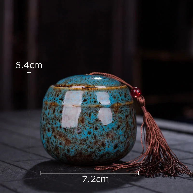 Painted Tea Canister