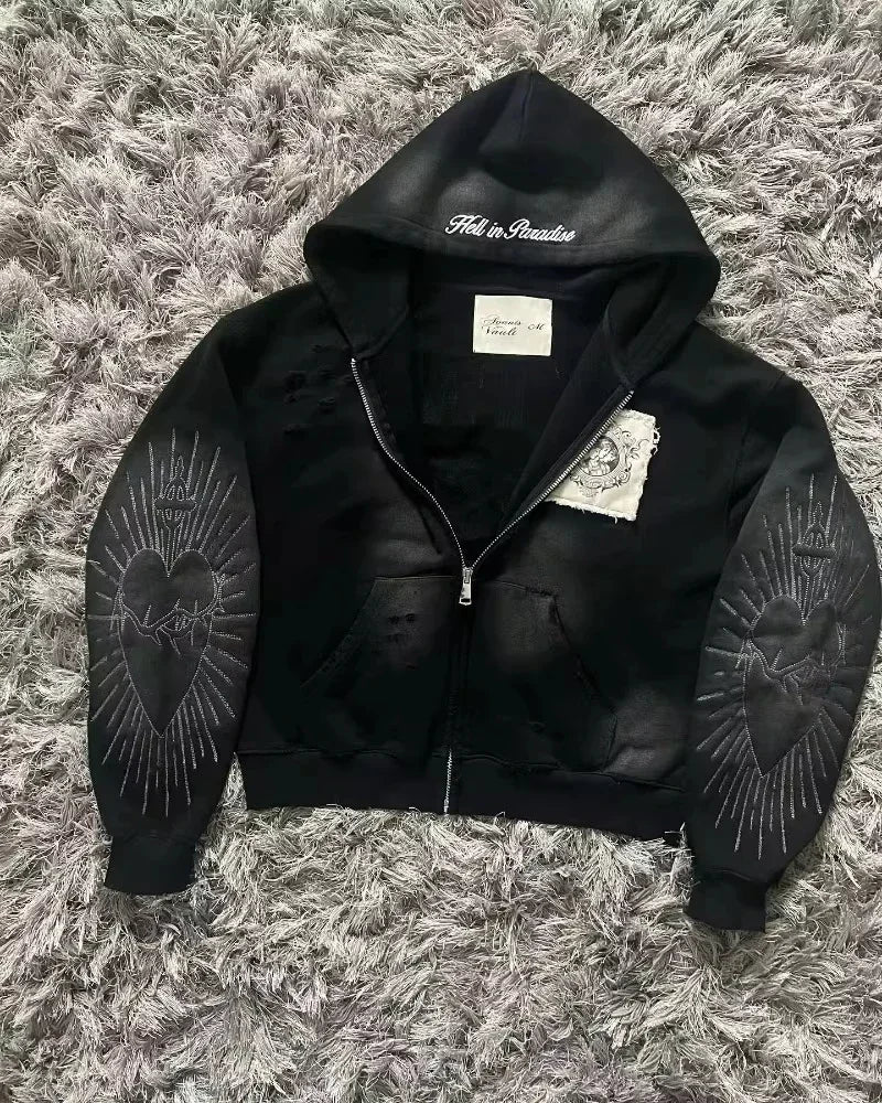 Fur Collar Zipper Hoodie