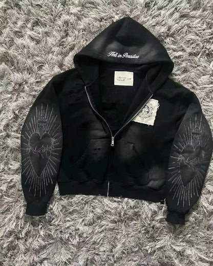Fur Collar Zipper Hoodie