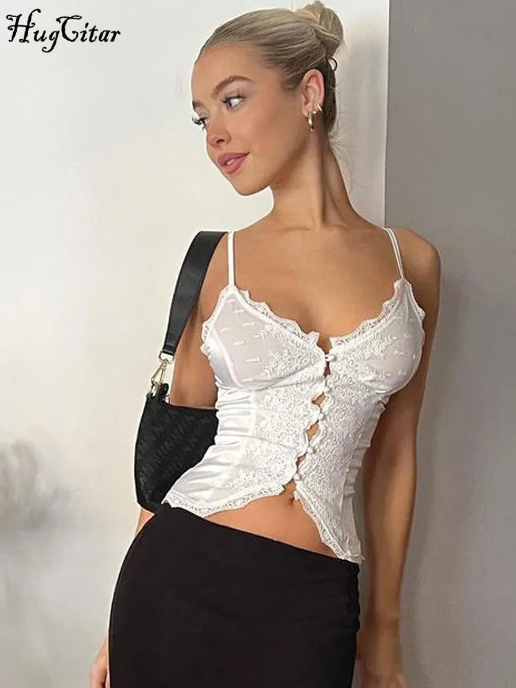 Cárdigan con botones, estampado floral y encaje