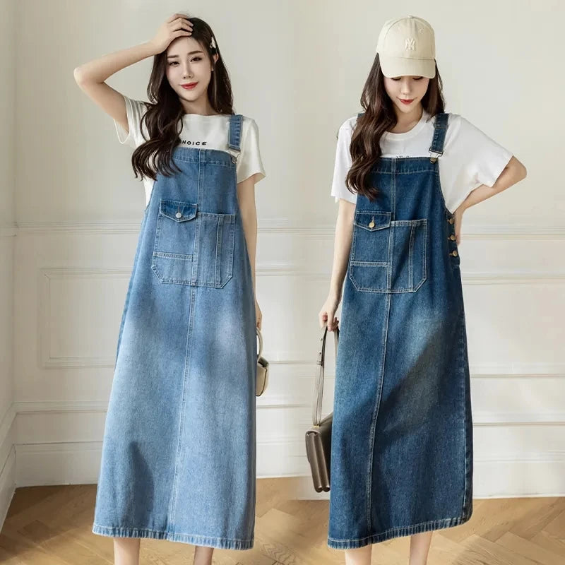 Strap Denim Dress