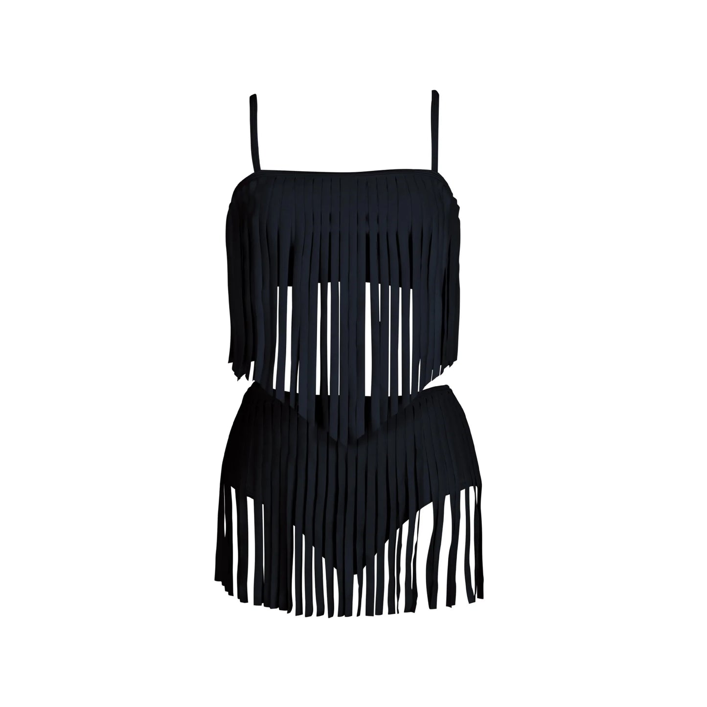 Solid Tassels Bikini