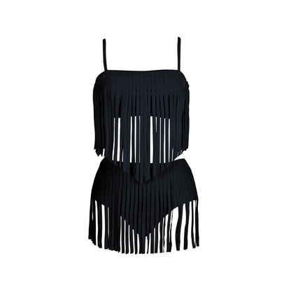 Solid Tassels Bikini