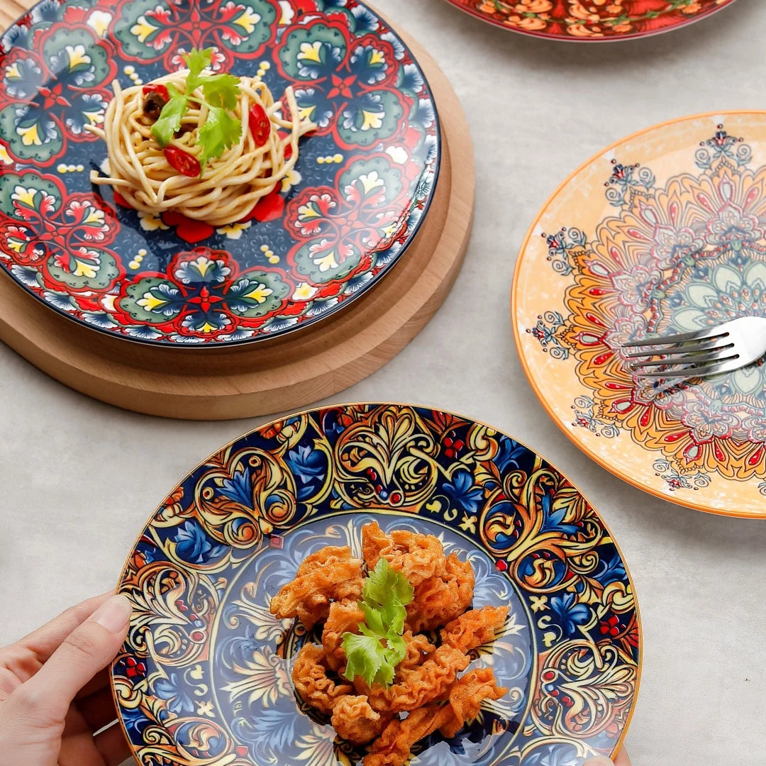 Bohemia ceramic large plate set