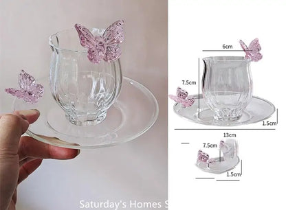 3D Sculpture Butterfly Glass Teapot