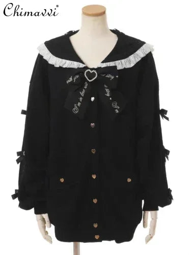 Sailor Collar Ribbon Bow Sweet Hoodie