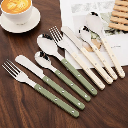 4Pcs Acrylic Handle Flatware