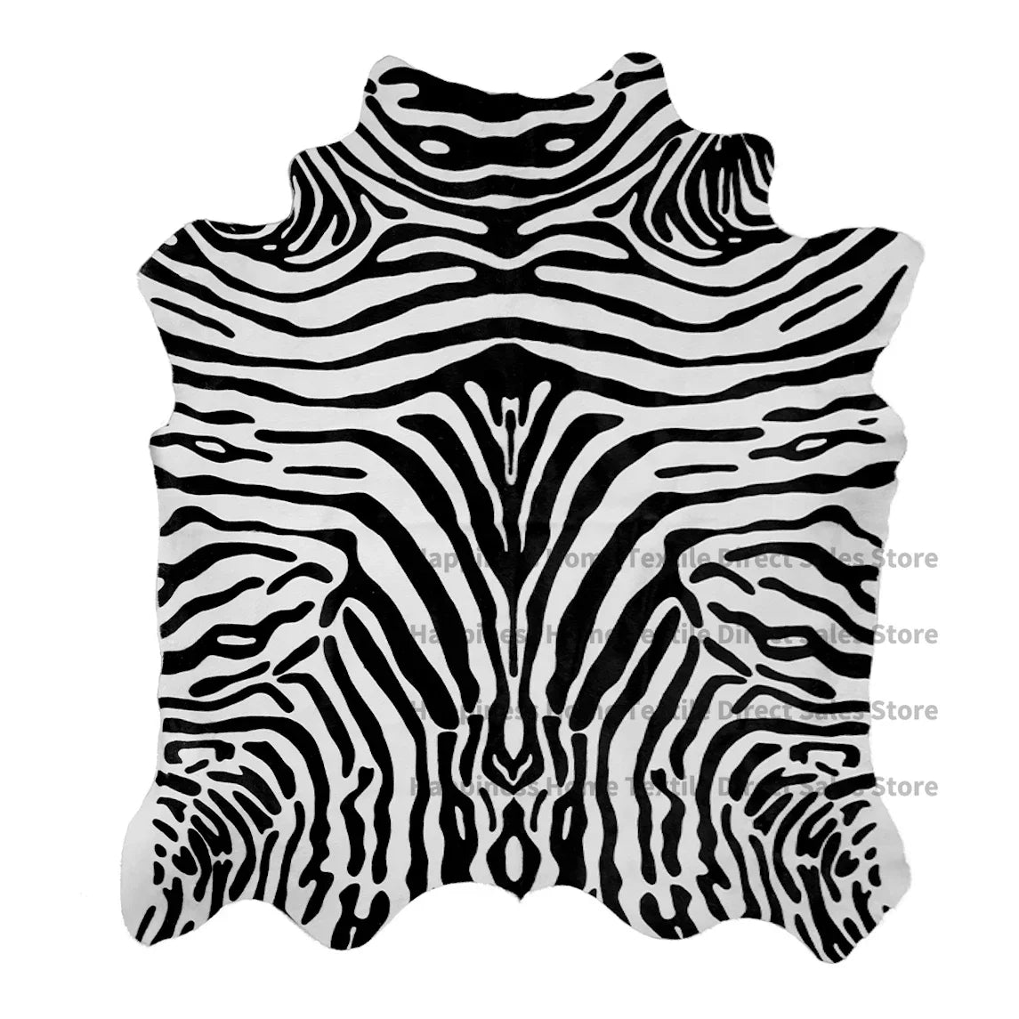 Irregular Faux Cowhide Light Luxury Lounge Rug