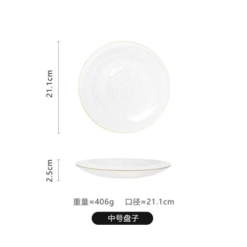Japanese-style Horizontal Glass Plate