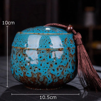 Painted Tea Canister