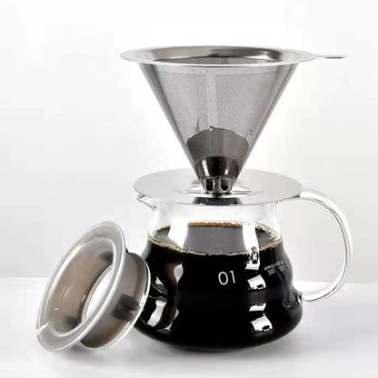 Reusable Coffee Filter Holder Double Layer Stainless Steel Coffee Tea Strainer