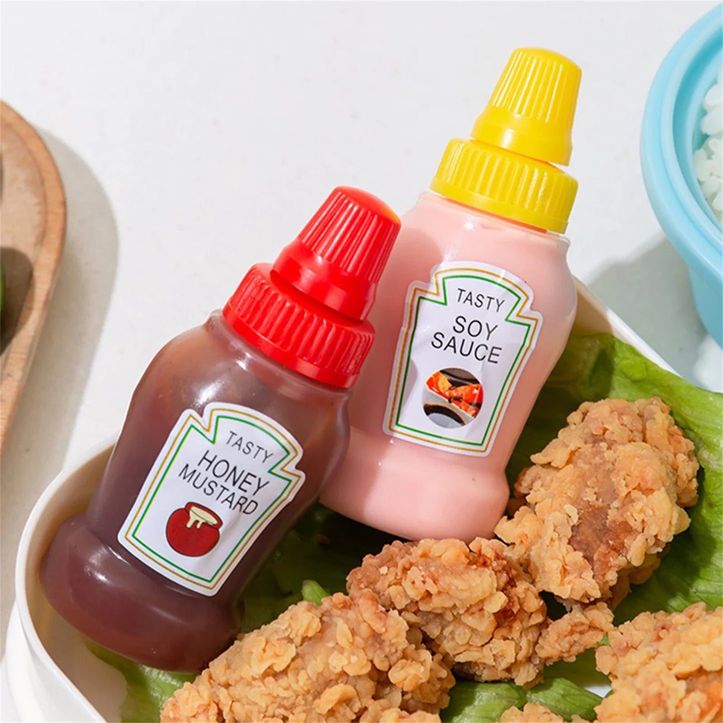 Mini Condiment Squeeze Bottles