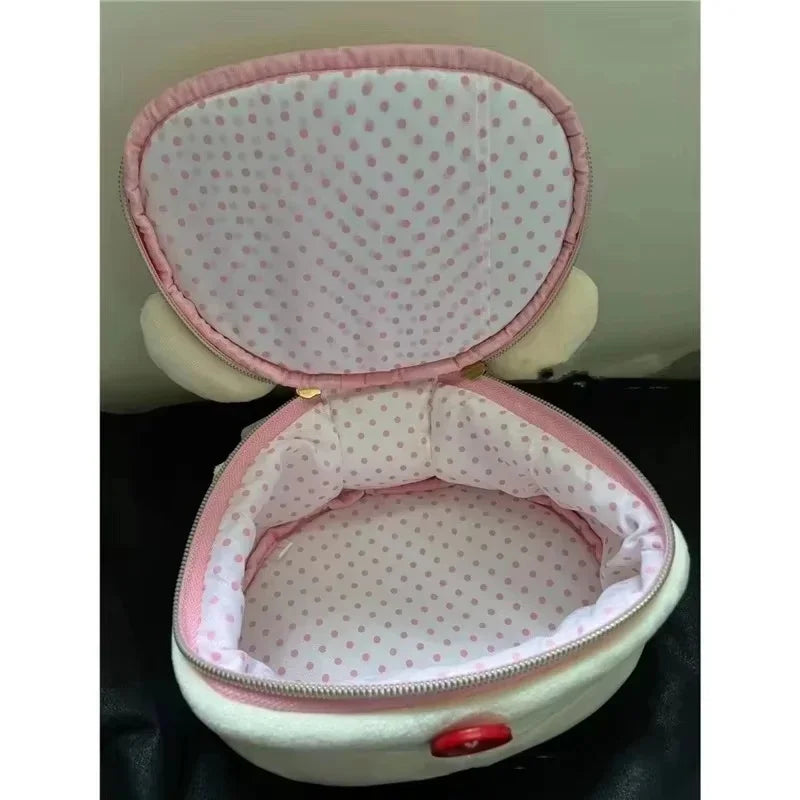 Cute Bear Girl Plush Makeup Storage Bag