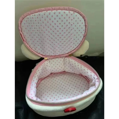 Cute Bear Girl Plush Makeup Storage Bag